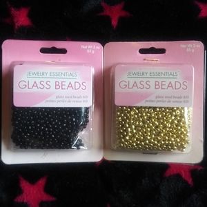Glass Beads: Jewelry Essential, gold, black, clear